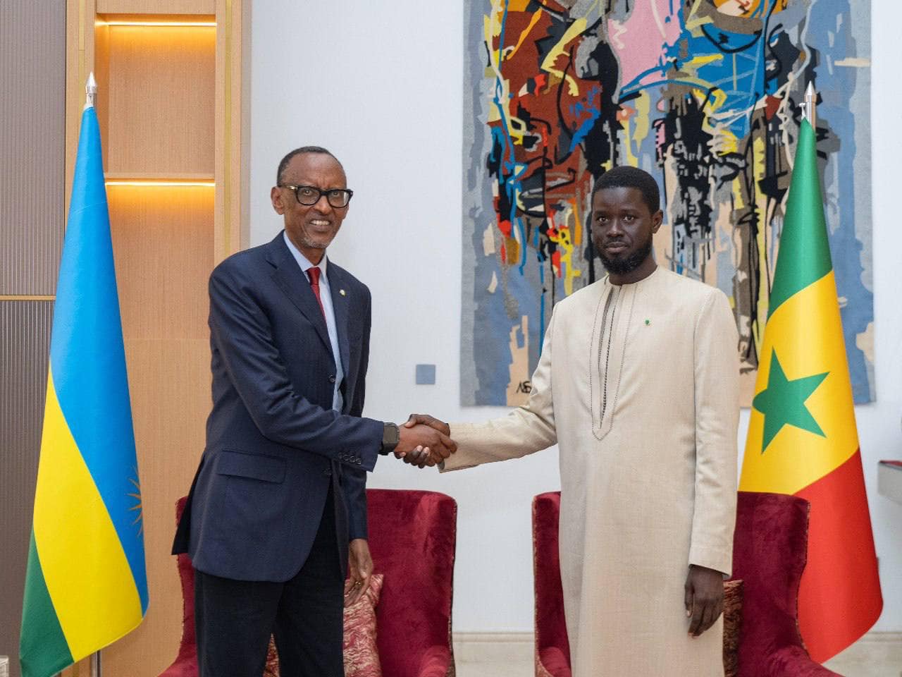 Rwandan President Paul Kagame in Senegal on two-day visit
