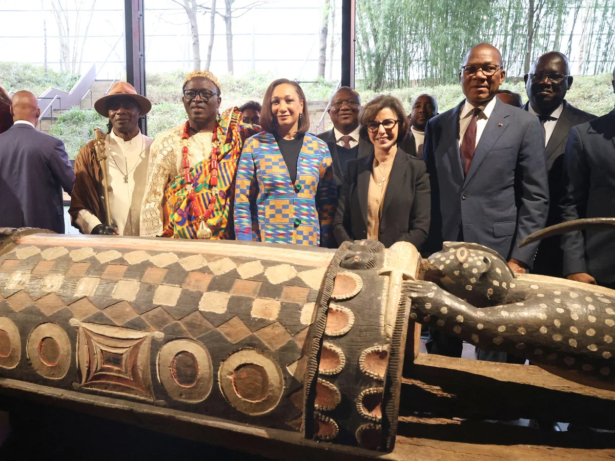 Côte d’Ivoire Welcomes Return Of Sacred Djidji Ayôkwé Drum